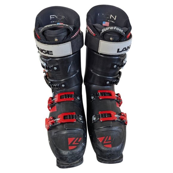 Lange RX 100 Downhill Men's Ski Boots - Size 29.5 - Black & Red Multicolor - Picture 4 of 14